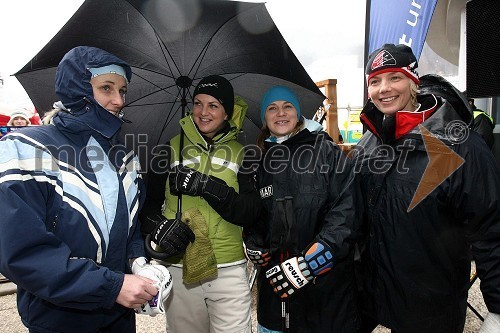 Katja Koren, Špela Pretnar, Alenka Dovžan in Nataša Bokal, nekdanje smučarke