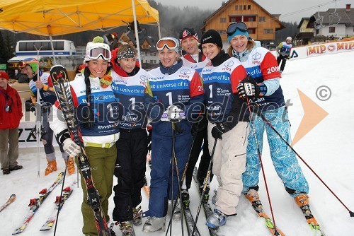 Urška Hrovat, Beatrice Filliol, Katja Koren, Nataša Bokal, Špela Pretnar in Alenka Dovžan, nekdanje smučarke