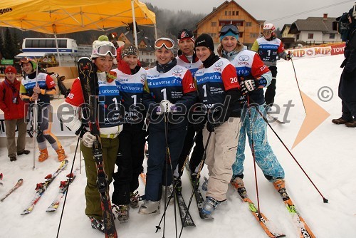 Urška Hrovat, Beatrice Filliol, Katja Koren, Nataša Bokal, Špela Pretnar in Alenka Dovžan, nekdanje smučarke