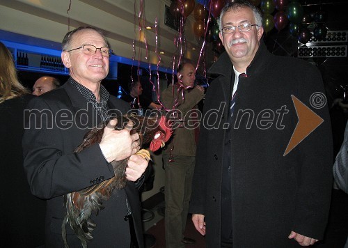 Franci Zajc, producent in Franc Hudoklin, župan Šentjerneja