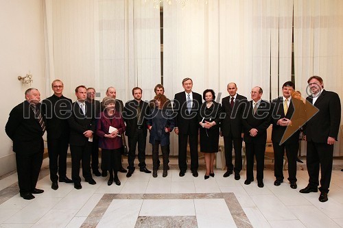 Nagrejenci Prešernovega sklada 2008 s slovenskim državnim vrhom