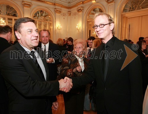 Zoran Janković, župan Ljubljane in Uroš Smolej