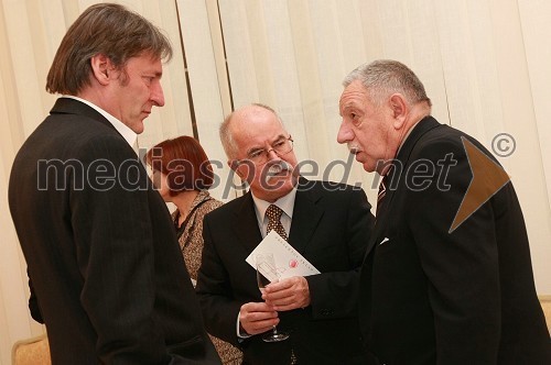 Vasko Simoniti, minister za kulturo, dr. Boštjan Žekš, predsednik SAZU in Dušan Jovanović, predsednik upravnega odbora Prešernovega sklada do leta 2008