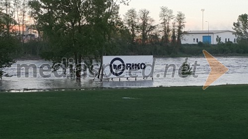 Poplave in razlitje vode v Krškem in okolici