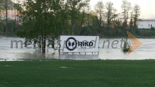 Poplave in razlitje vode v Krškem in okolici