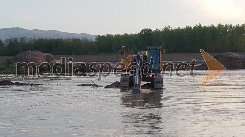 Poplave in razlitje vode v Krškem in okolici