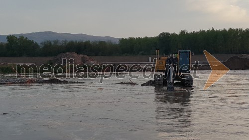 Poplave in razlitje vode v Krškem in okolici