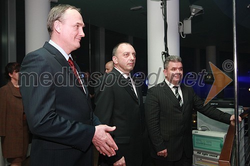 Janez Podobnik, minister za okolje in prostor, Roman Matek, direktor Zdravilišče Laško in Andrej Vizjak, minister za gospodarstvo