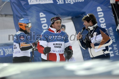 Jure Košir, Alberto Tomba in Ozren Miler, nekdanji piarovec hrvaške smučarske zveze