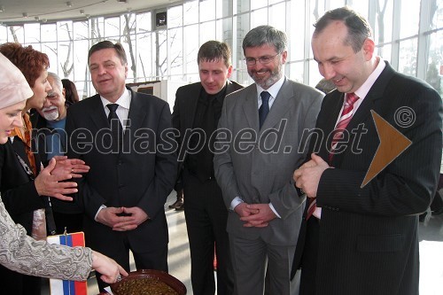Zoran Jankovič, župan Ljubljane, ..., Roman Jakič in mag. Nedžad Grabus, ljubljanski mufti in predsednik Mešihata