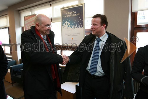 Dr. Draško Veselinovič, predsednik uprave Deželne banke Slovenije d.d., in Bojan Šrot, župan Mestne občine Celje