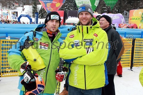 Aleš Gorza in Andrej Jerman, slovenska smučarja