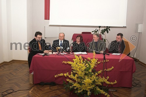 Janez Krnc, vodja Centra DUO, Miroslav Klun, predsednik Obrtne zbornice Slovenije, Marja Dolamič, moderatorka na radiu Maxi, Janez Bogataj, etnolog in kulturni antropolog, Slavko Petovar, župan občine Veržej