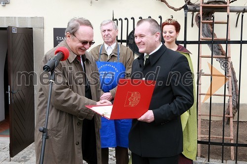 Janko S. Stušek, župan Radovljice in Franc Kangler, župan Maribora