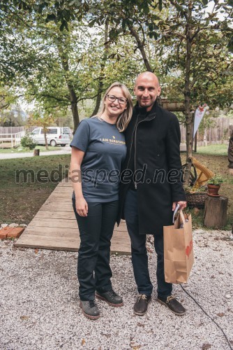 Ivica Kostelić in Miha Podgornik na predstavitvi športnih oblačil