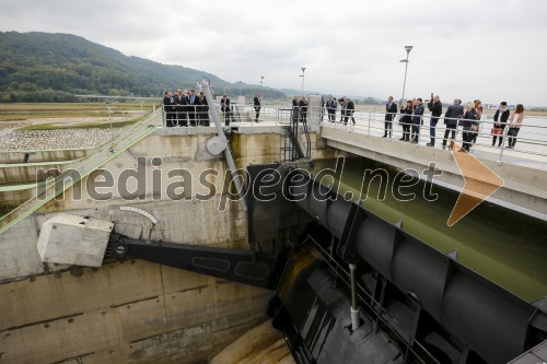 HE Brežice z akumulacijskim bazenom, uradno odprtje