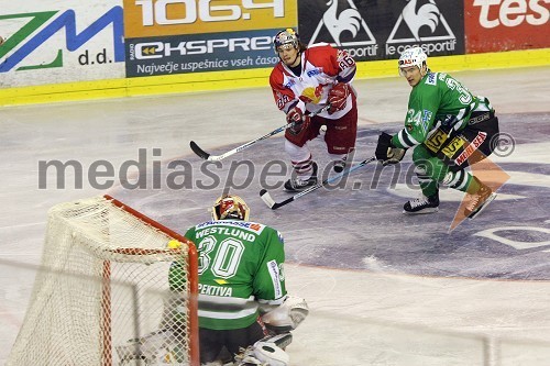 Druga tekma finala Lige Ebel med HDD ZM Olimpijo in Red Bulls Salzburg