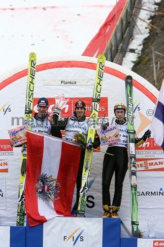 Martin Koch, Avstrija, Gregor Schlierenzauer, Avstrija in Janne Happonen, Finska