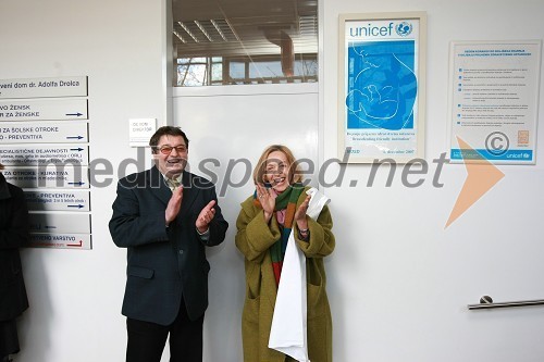 Dr. Martin Bigec in Milena Zupančič, igralka in ambasadorka UNICEF-a