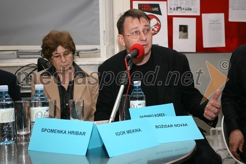 Dr. Spomenka Hribar, publicistka in Igor Mekina, novinar in publicist