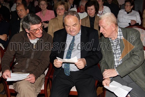 Mirko Lorenci, Srečko Niedorfer in Nikola Šoštarič, nekdanji uredniki Totega lista