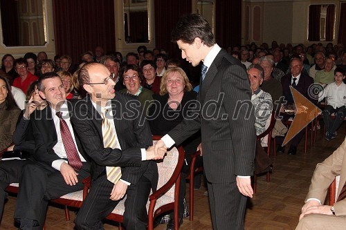 Tomaž Ranc, glavni in odgovorni urednik Večera in Jure Godler, imitator