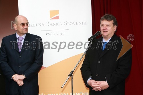 Dr. Draško Veselinovič, predsednik uprave Deželne banke Slovenije d.d. in Iztok Jarc, minister za kmetijstvo, gozdarstvo in prehrano RS