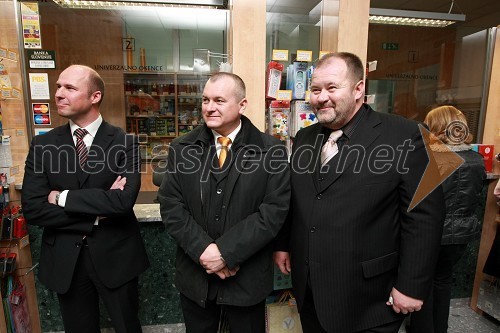 Matjaž Andric, direktor PE Pošte Slovenije Maribor, Franc Kangler, župan Maribora in Aleš Hauc, generalni direktor Pošte Slovenije