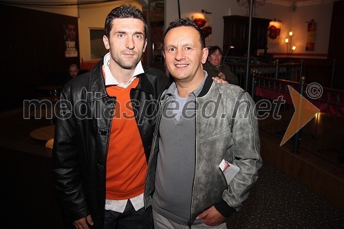 Marinko Galič, nogometaš in Kosta Turner, solastnik Bowling centra Strike