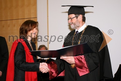 Dr. Tanja Hojs Fabjan in prof. dr. Ivan Rozman, rektor Univerze v Mariboru