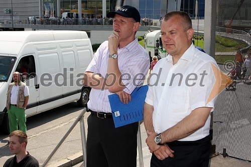 Rudi Kocbek, plesni učitelj in direktor Plesne šole Pingi ter Franc Kangler, župan Maribora