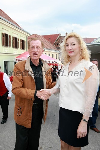 Toni Gašperič, humorist in Biserka Vranić, županja Ozlja na Hrvaškem in poslanka v hrvaškem Saboru