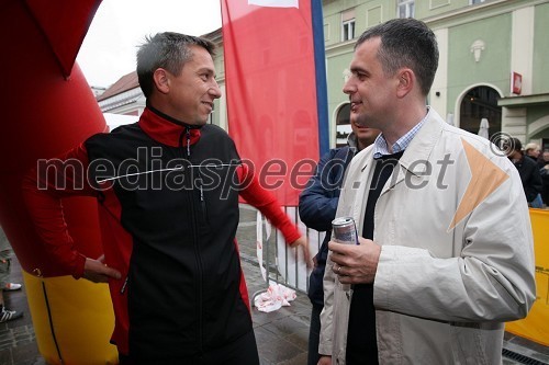 Drago Žura, direktor ŠOUM (Študentska organizacija Univerze v Mariboru) in Matjaž Pečovnik, generalni sekretar SUSA (Slovenska univerzitetna športna zveza)