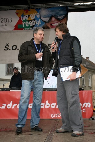 Andrej Verlič, podžupan Maribora in Franci Podbrežnik, povezovalec programa