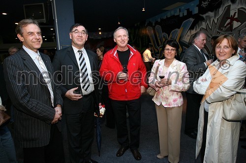 Branko Matijevič, Anton Končnik, dr. Otmar Zorn, asistent guvernerja za Slovenijo 2007/08, Viktorija Vehovec, Rotary Club Domžale in žena Antona Končnika