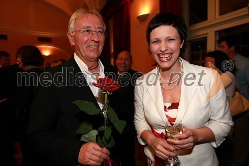 Oliver Dragojevič, hrvaški pevec in Nuška Drašček, pevka