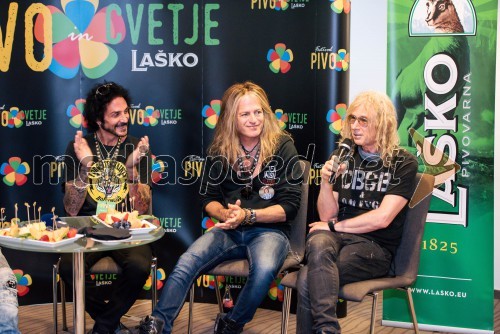 Pivo in cvetje Laško 2018, novinarska konferenca skupine The Dead Daisies