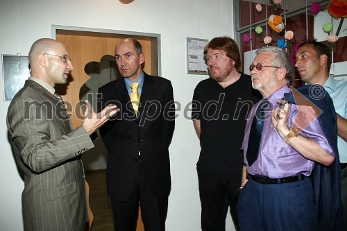 Janez Janša, predsednik Vlade Republike Slovenije, David Tasić, Ivan Borštner in Franci Zavrl, Pristop d.o.o.