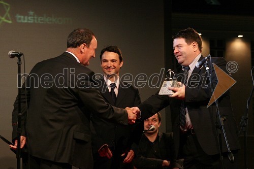 Frenk Tavčar, direktor znamke Audi, Danilo Ferjančič, direktor Porsche Slovenija d.o.o. in Peter Frankl, direktor Časnika Finance