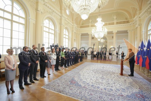 Sprejem novoizvoljene vlade pri predsedniku RS Borutu Pahorju