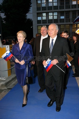 Andrej Bajuk, minister za finance z ženo