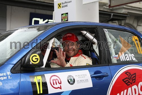 Peter Marc, voznik rallyja v vozilu Mitsubishi Lancer EVO IX