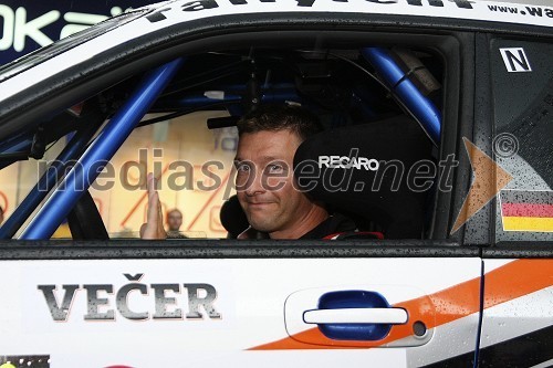 Wolfgang Günther (d), voznik rallyja v vozilu Subaru Impreza WRX STi