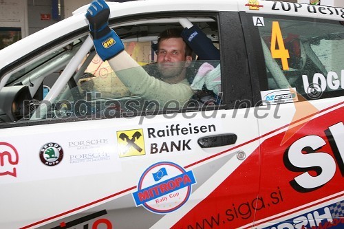 Boštjan Logar (slo), voznik rallyja v vozilu Fiat Punto Kit Car