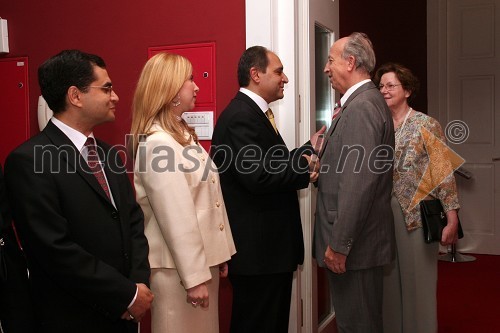 Yasry Khalil, namestnik veleposlanika Arabske Republike Egipt, Ahmed Farouk, veleposlanik Arabske Republike Egipt s soprogo in ...
