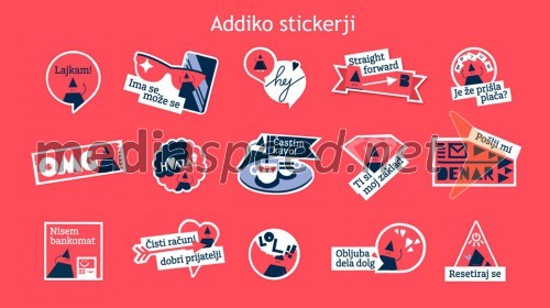 'Addiko Chat Banking' stickerji