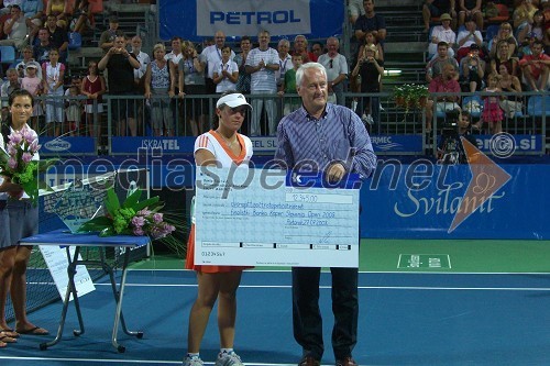 Anabel Medina Garrigues, 2. mesto Banka Koper Slovenia Open in Vojko Čok, predsednik uprave Banka Koper d.d.