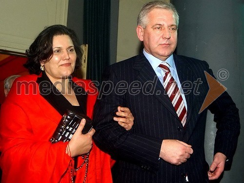 Mirjana Sanader, žena hrvaškega premiera in Ivo Sanader, hrvaški premier