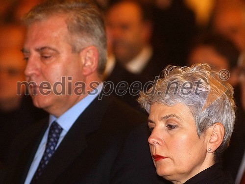 Ivo Sanader, hrvaški premier in Jadranka Kosor, podpredsednica hrvaške vlade