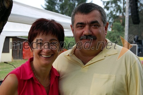 Zlatka, žena in Stanko Gregorec, župan občine Kobilje